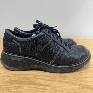 Y2K Dr Martens Bailey 8/39 Black Lace Up Low Top Oxford Shoes